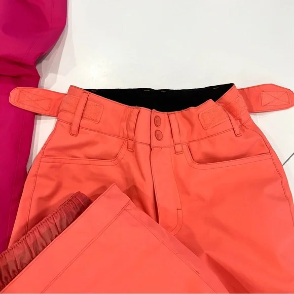 Roxy Girls Pink and Orange Water Resident Ski Pants Size 8 - Picture 3 of 9